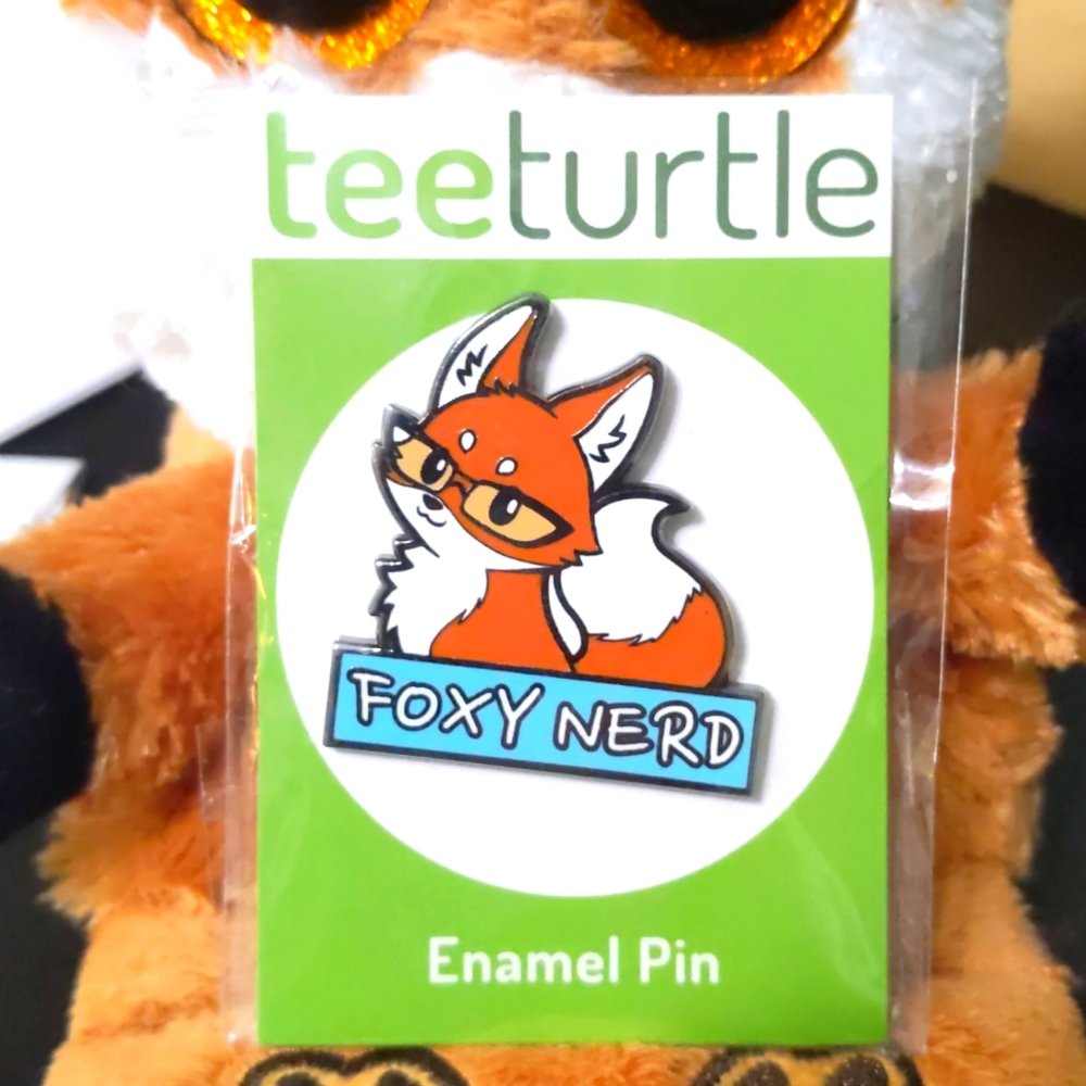 Foxy Nerd Authentic TeeTurtle Hard Enamel Pin